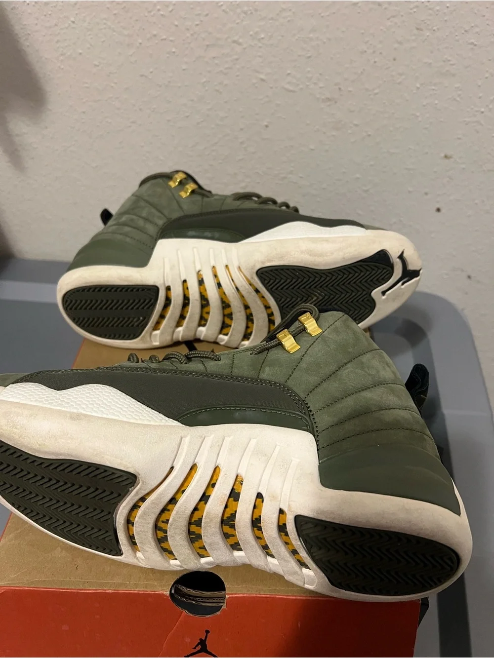 Jordan air 12 cp3class of 2003 1Men's Olive Green High-Top sneakers
